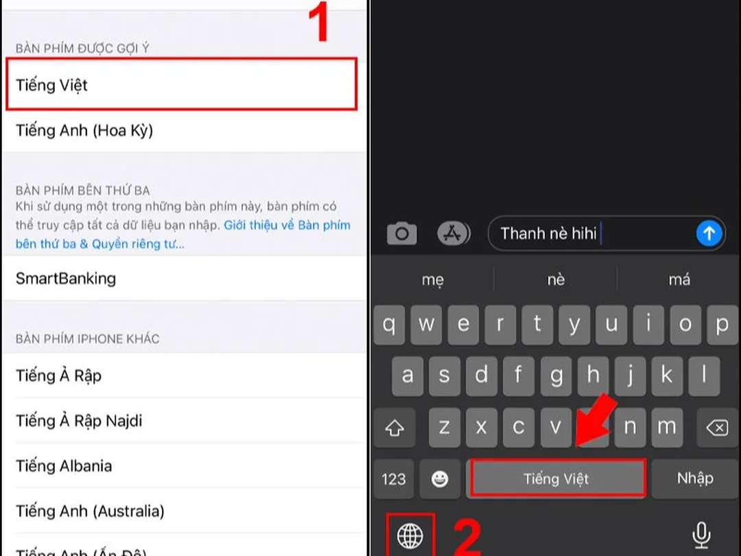 Kích hoạt bàn phím tiếng Việt trên iPhone